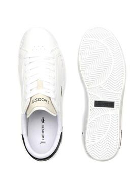 Turnschuhe Lacoste Powercourt Weißes Leder für Männer