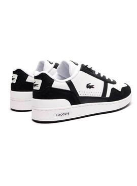 Turnschuhe Lacoste T-Clip Leder Weiß Schwarz Herren