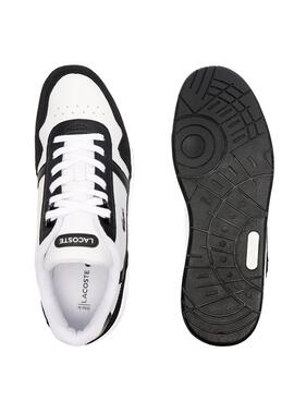 Turnschuhe Lacoste T-Clip Leder Weiß Schwarz Herren