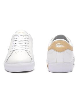 Sneakers Lacoste Powercourt Weiß Beige Damen