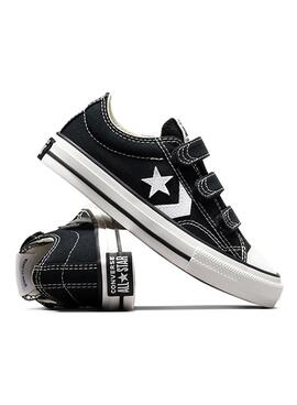 Kinder Turnschuhe Modell Star Player Easy-On Schwarz