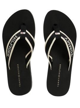 Sandalen Tommy Hilfiger Webbing Schwarz für Damen.