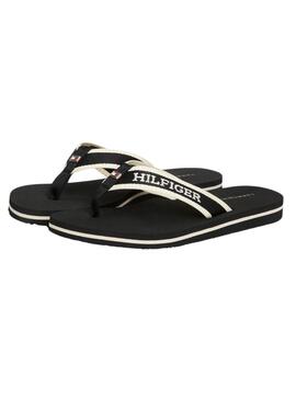 Sandalen Tommy Hilfiger Webbing Schwarz für Damen.