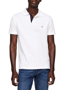 Polo Tommy Hilfiger Monotype Placket Weiß für Herren