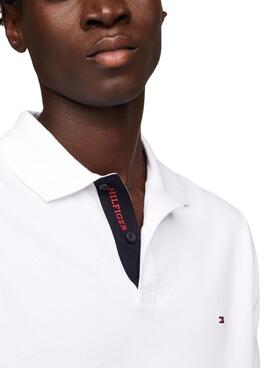 Polo Tommy Hilfiger Monotype Placket Weiß für Herren