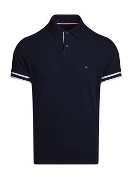 Polo Tommy Hilfiger Monotype Manschette Marineblau für Herren