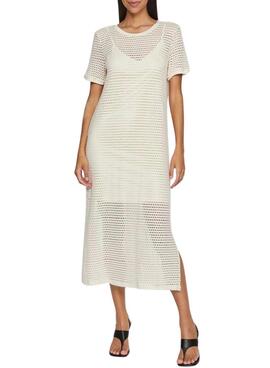 Kleid Vila Adella Beige für Damen