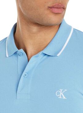 Polo Calvin Klein Jeans Tipping Slim Blau für Herren