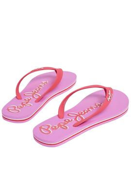 Sandalen Pepe Jeans Bay Beach Brand Rosa für Damen.