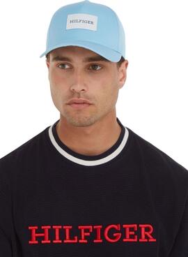 Mütze Tommy Hilfiger Monotype Season Blau für Männer und Damen