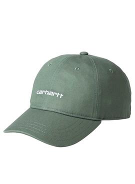 Mütze Carhartt Canvas Script Grün für Männer und Damen.