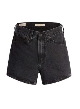 Kurze Levis 80er Mom Shorts Schwarz für Damen