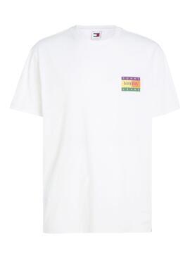 T-Shirt Tommy Jeans Summer Flag Weiß für Herren