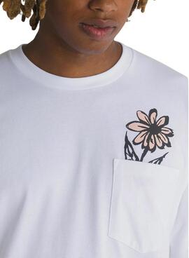 T-Shirt Vans Brush Petal Weiß für Herren