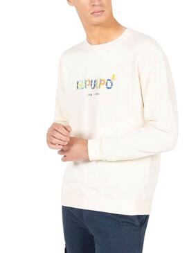 Sweatshirt El PulpoFormen Off-White für Herren