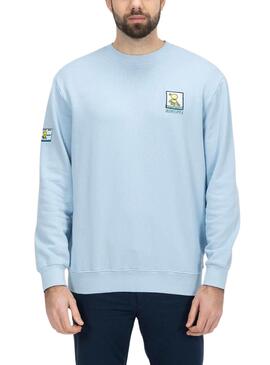 Sweatshirt El Pulpo Patch Gedruckt Blau Mann