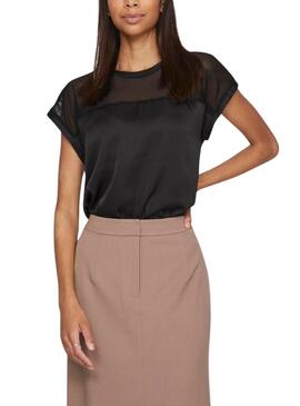 Top Vila Villette Negro Für Damen