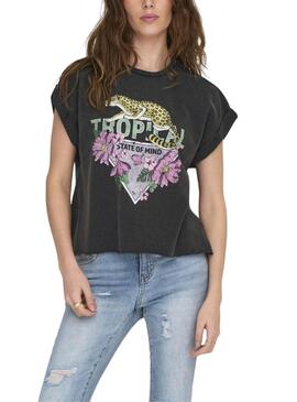 T-Shirt Only Lucinda Schwarz für Damen