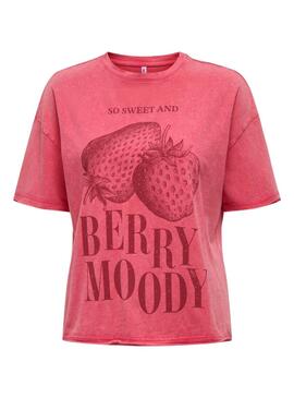 T-Shirt Only Kinna Fruit Fucsia für Damen