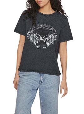 T-Shirt Vila Rock California Schwarz für Damen