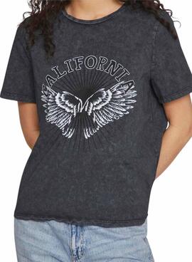 T-Shirt Vila Rock California Schwarz für Damen