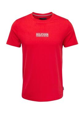 T-Shirt Tommy Hilfiger Columbus Rot für Herren.