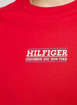 T-Shirt Tommy Hilfiger Columbus Rot für Herren.