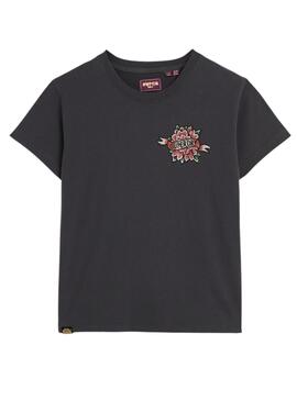 T-Shirt Superdry Tattoo Anthrazit für Damen