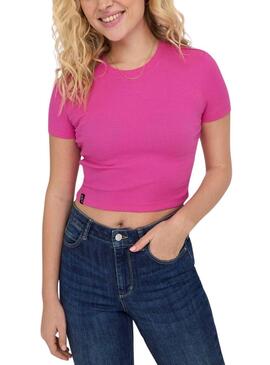 T-Shirt Only Betty Fuchsia für Damen.