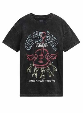 T-Shirt Vans Guitar Solo Schwarz für Damen.