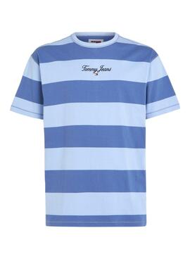 T-Shirt Tommy Jeans Bold Stripe Blau für Herren