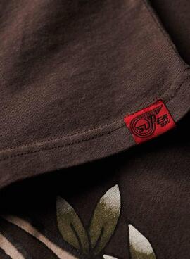 T-Shirt Superdry Tatto Graphic Loose Schwarz für Herren