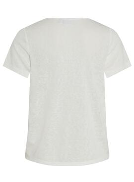 T-shirt Vila Viamer V-Neck Weiß für Damen