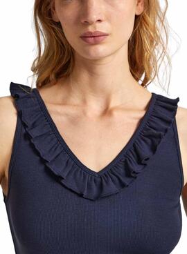 T-Shirt Pepe Jeans Leire Dunkelblau für Damen