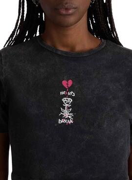 T-Shirt Vans Heartbreaker Schwarz für Damen