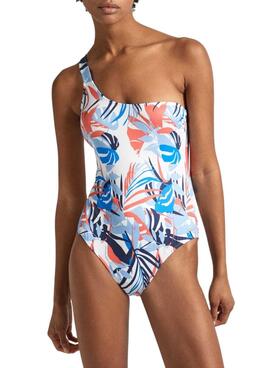 Badeanzug Pepe Jeans Leaf Asymmetrisch für Damen