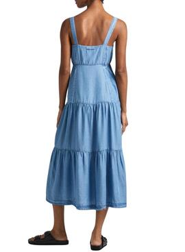 Kleid Pepe Jeans Edith Blau Für Damen