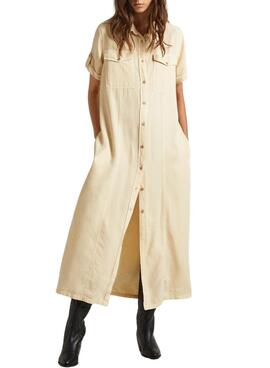 Kleid Pepe Jeans Evelinda Beige für Damen