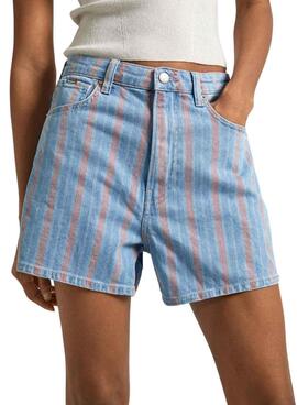 Kurze Hose Pepe Jeans Rayas für Frauen