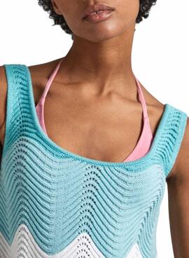 Top Pepe Jeans Galea Blau für Damen