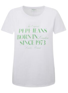 T-shirt Pepe Jeans Jasmine Weiß für Damen