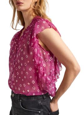 Bluse Pepe Jeans Marley Rosa für Damen