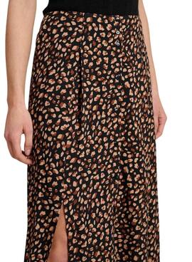 Rock Naf Naf Print Braun für Damen
