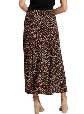 Rock Naf Naf Print Braun für Damen