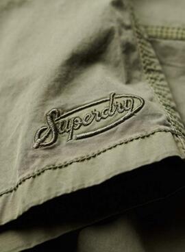 Bermudas Superdry Walk Grün für Herren