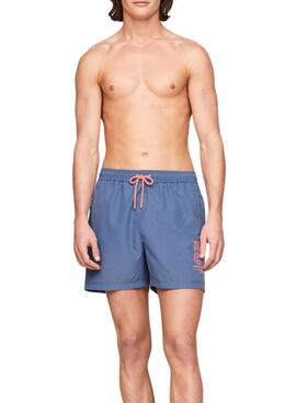 Badehose Tommy Jeans Slim Drawstring Blau für Herren