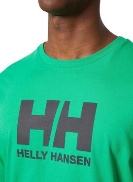 T-Shirt Helly Hansen Logo Grün für Herren