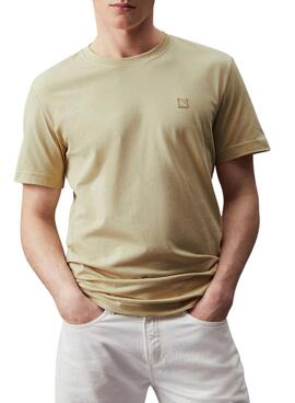 T-Shirt Calvin Klein Embro Badge Grün für Herren