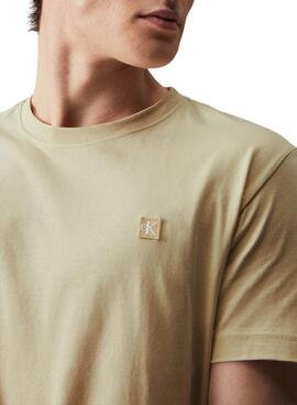 T-Shirt Calvin Klein Embro Badge Grün für Herren