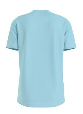 T-Shirt Calvin Klein Jeans Monologo Blau für Herren